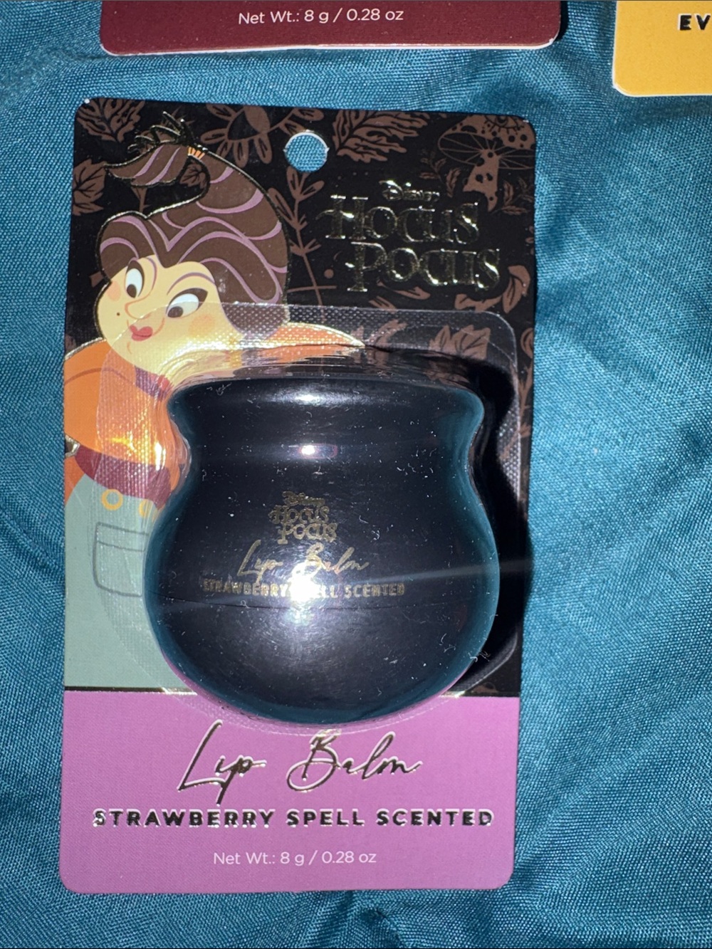 Disney Hocus Pocus Black Cauldron Lip Balm Set w/ faces on lids - Picture 2 of 11